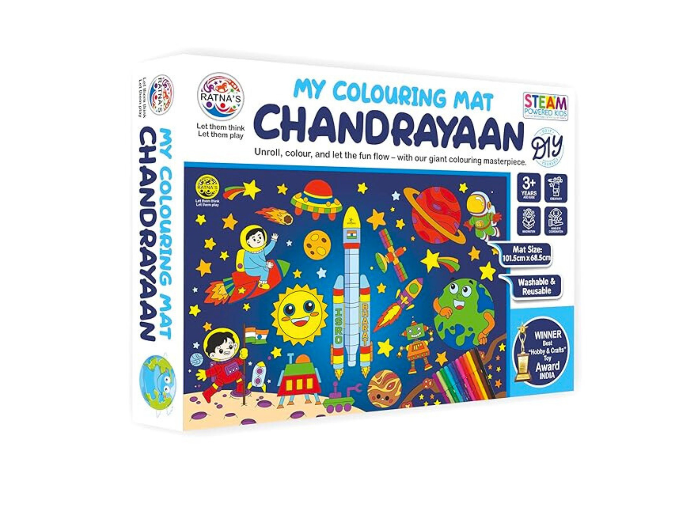 Colouring Mat, Reusable and Washable, Ages 3 and Up, DIY Kit