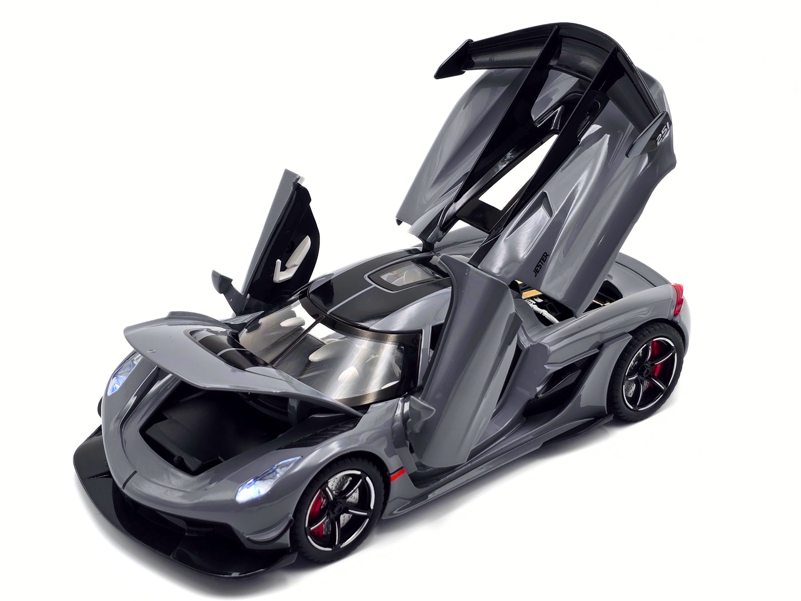 Koenigsegg Jesko 1:24 Die-Cast Model - Grey - Image 6