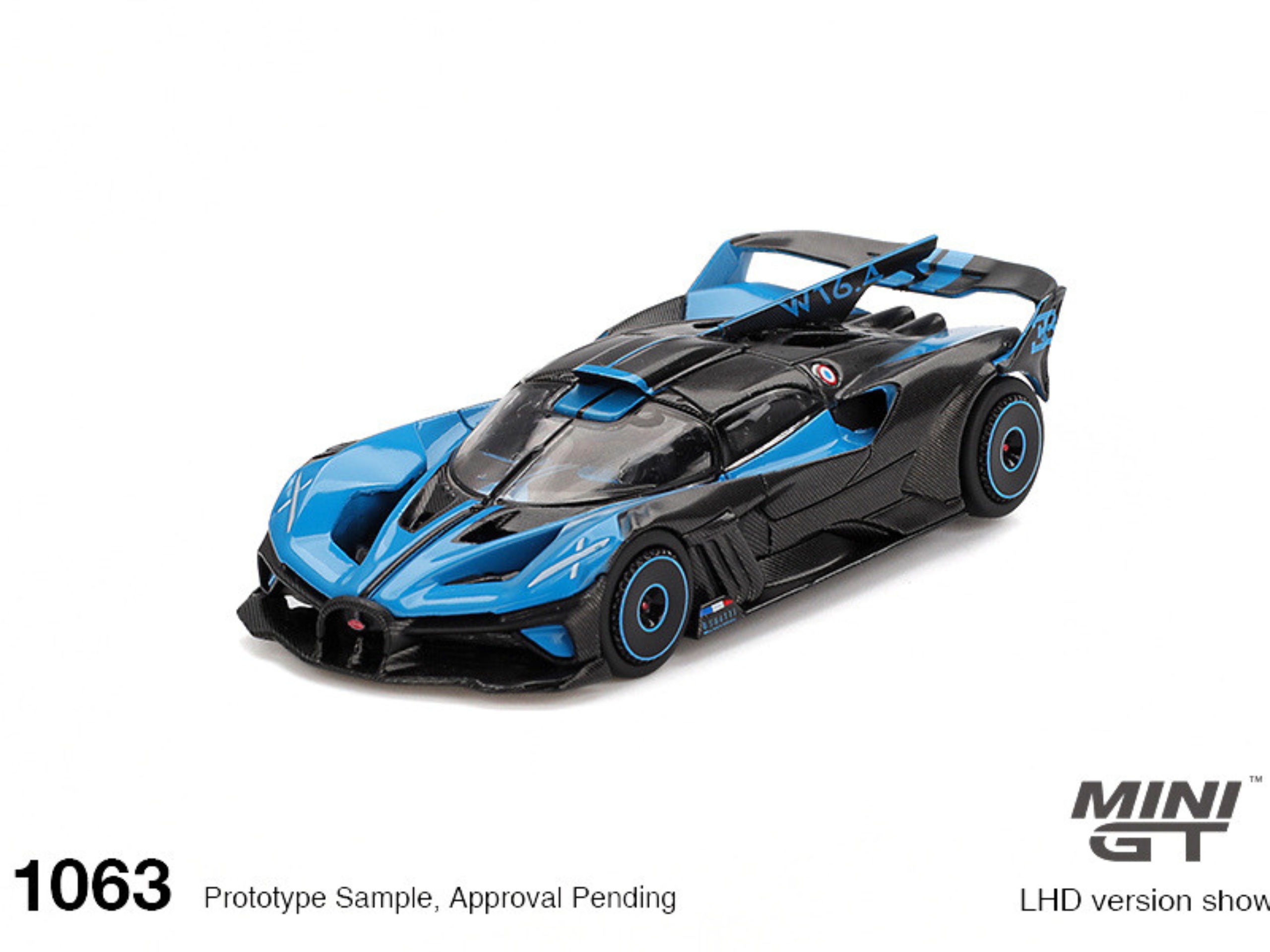 MINI GT Bugatti Bolide Blue 1063 1:64 Scale Car