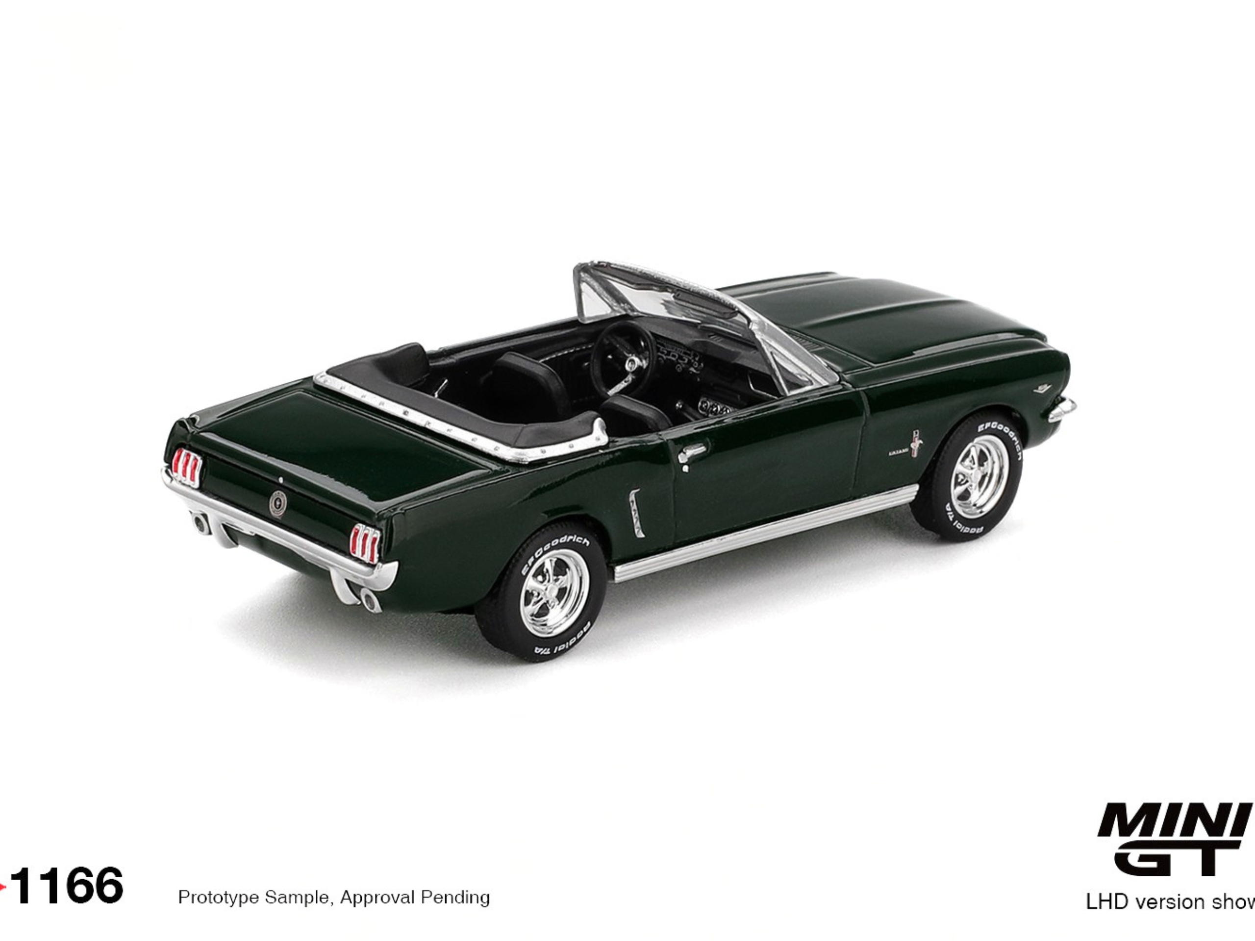 MINI GT Ford Mustang Convertible 1964 Highland Green 1166 - 1:64 Scale Car