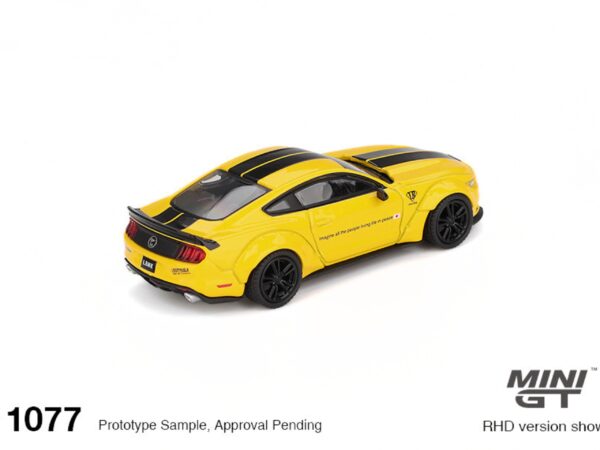 MINI GT Ford Mustang Triple Yellow LB-Works 1077 - 1:64 Scale