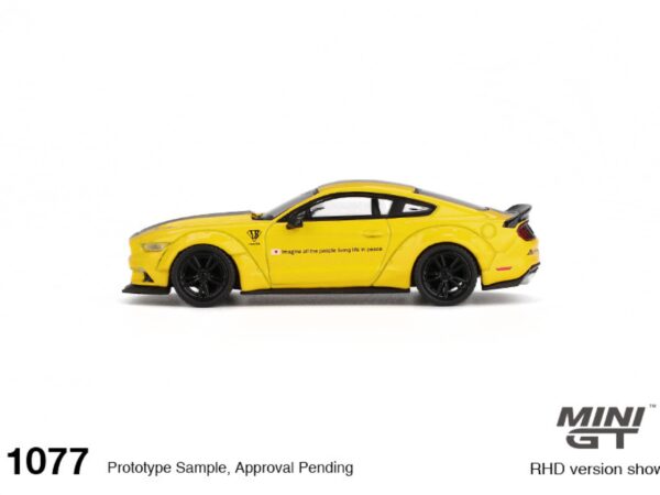 MINI GT Ford Mustang Triple Yellow LB-Works 1077 - 1:64 Scale